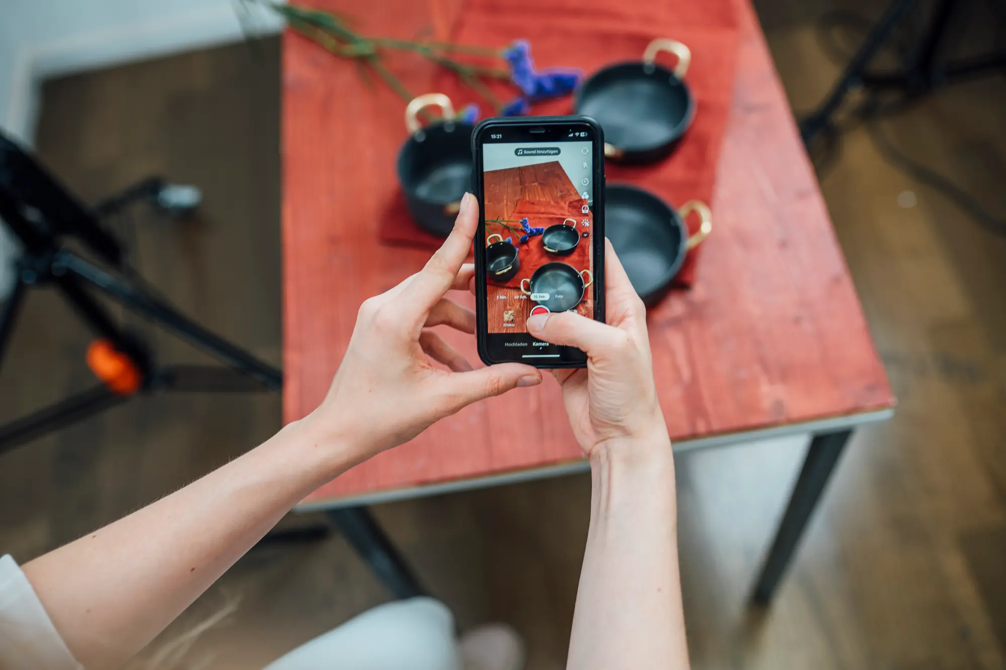 Content-Produktion für eine Social-Media-Werbeanzeige